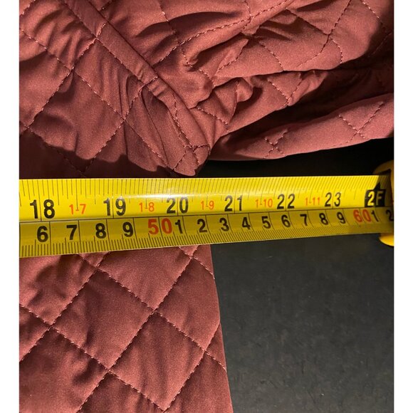 Bagatelle Collection French Terry Womens M Quilted Snap Jacket Burgundy NWT - Picture 4 of 5